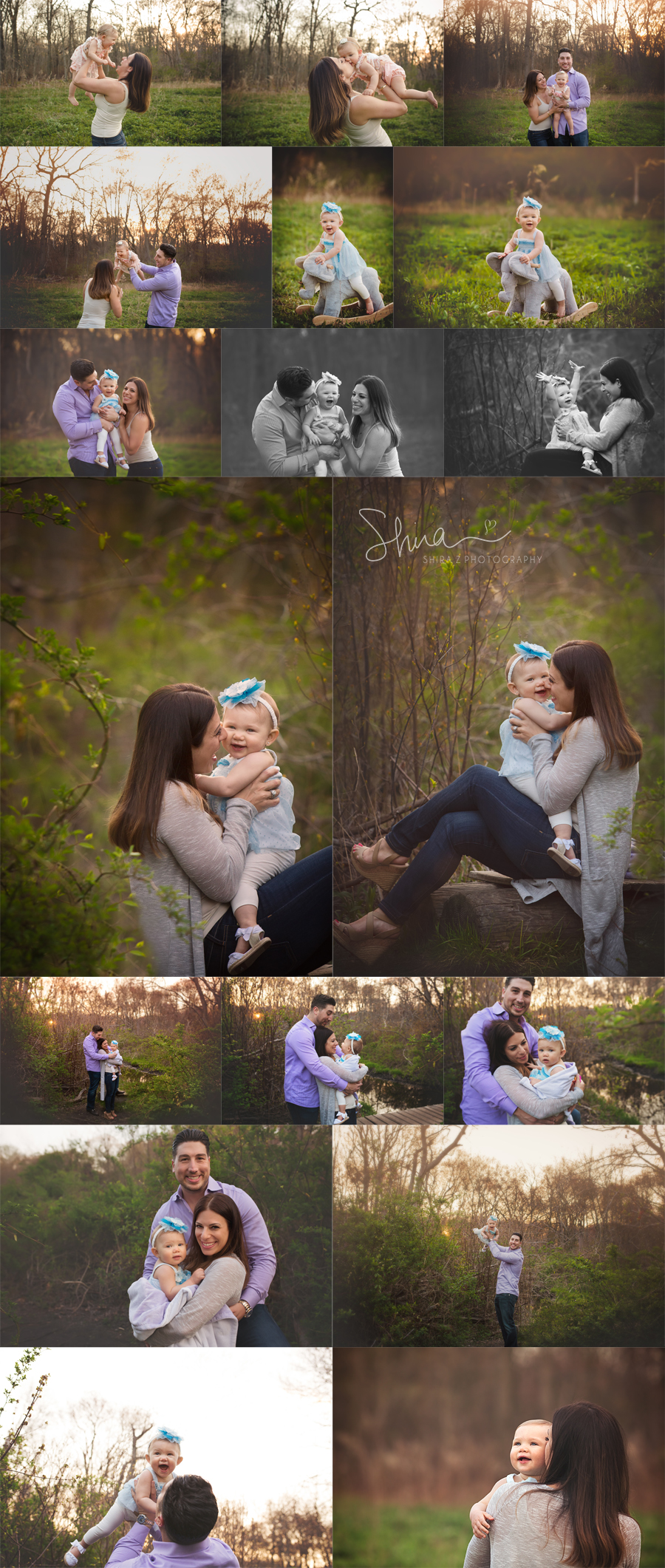 outdoor family photos with baby
